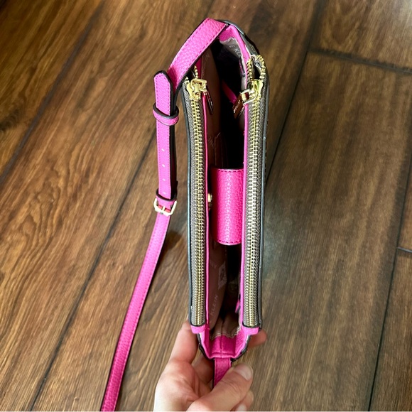 Anne Klein Logo Triple Compartment Crossbody Bag - Picture 5 of 9